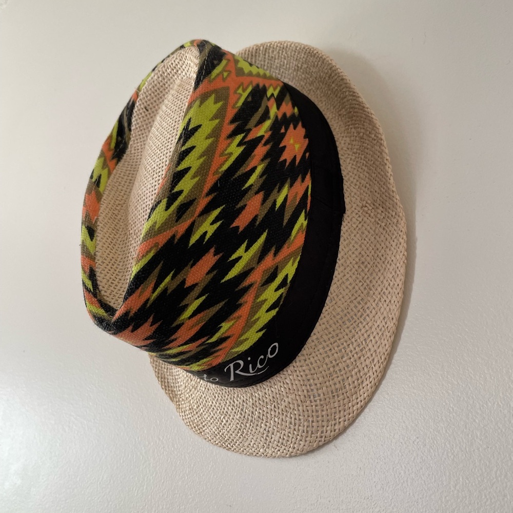 Puerto Rico Patterned Straw Fedora - Picture 4 of 6